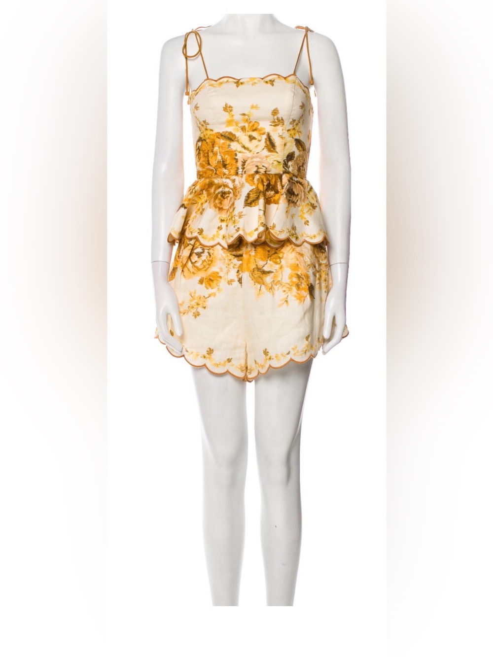 Zimmermann Floral Print Scalloped Matching Set